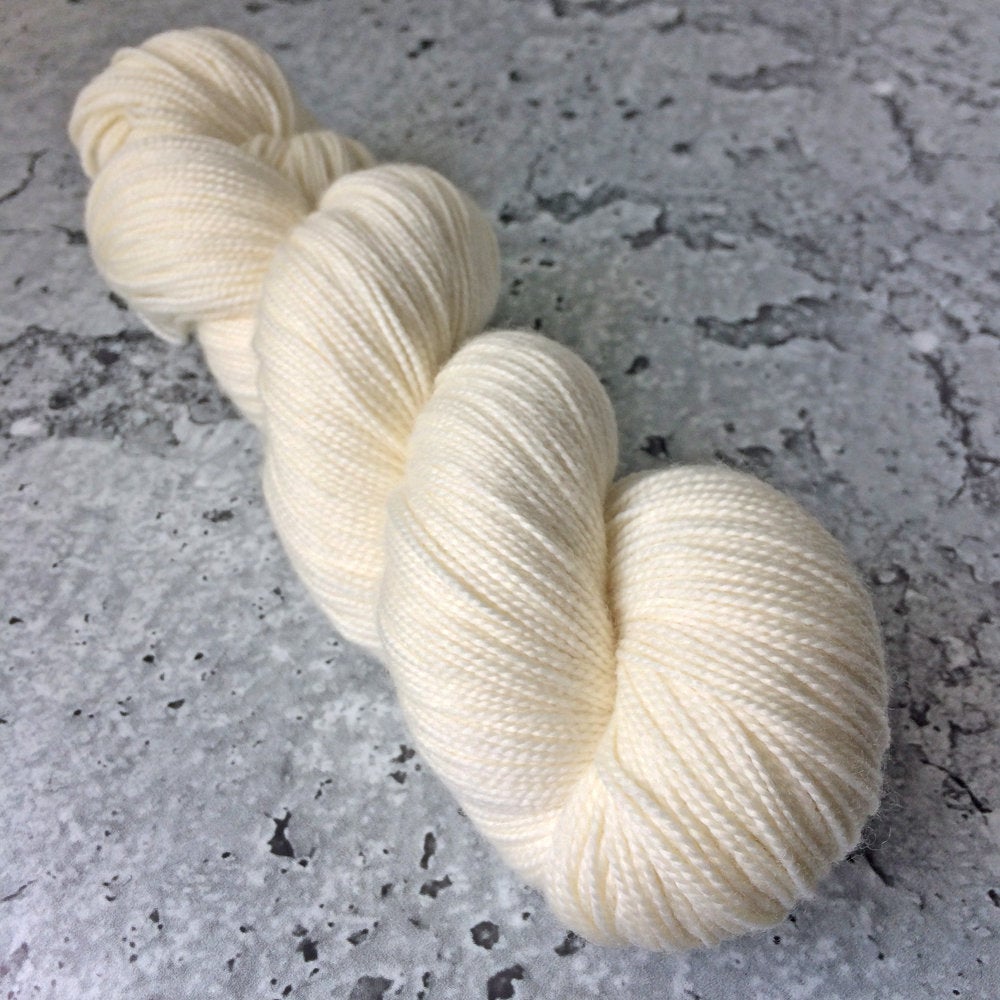VANILLA - 80/20 Merino Sock Hand-dyed Yarn - half skein